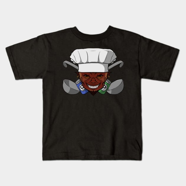 Devil's Chef (no caption) Kids T-Shirt by RampArt